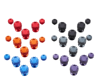 Asetek Aluminum Button Color Kit - 6 colors - 1369868 - zdjęcie 2